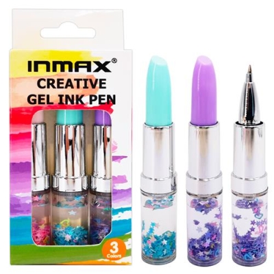 Glitter lipstick gel ink pen(WF 16005B-3XK)