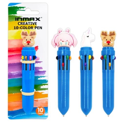 mini animal-shape multi-color pen 10colors(WC 15043S-H-1CC)