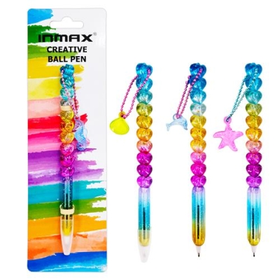 Rainbow Heart Craft Ball Pen (WF 16089-1CC)
